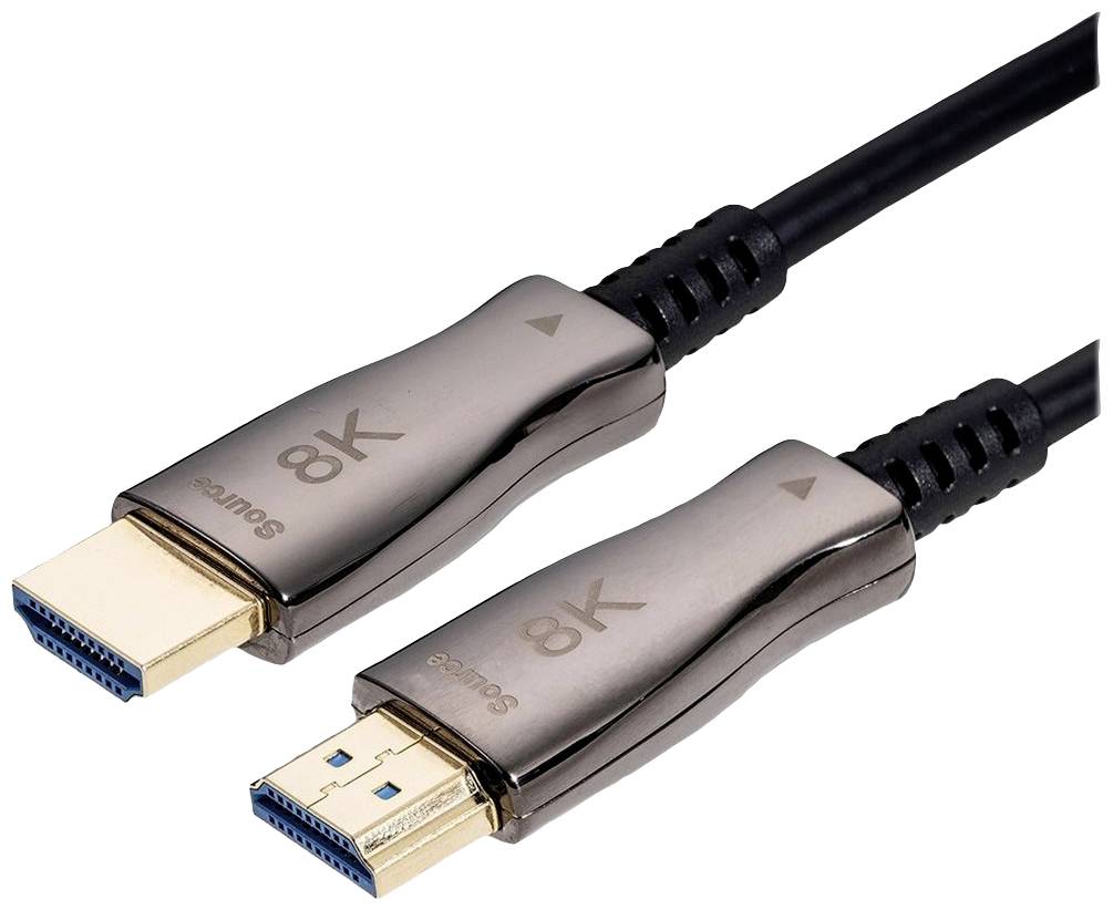 Hochwertiges HDMI-Kabel (8K-fähig) mit vergoldeten Anschlüssen. Übertragung von Ultra HD Videosignalen mit hoher Bandbreite.