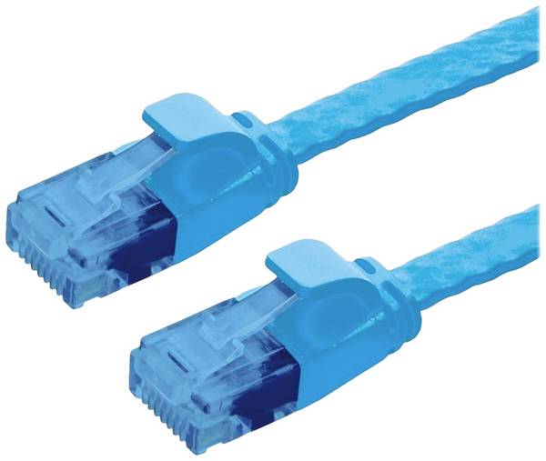 VALUE Patchkabel Cat.6A (Class EA) UTP, extra-flach, blau, 3 m