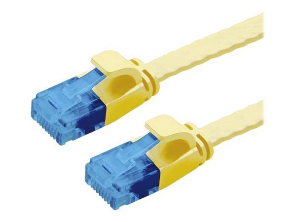 VALUE Patchkabel Cat.6A (Class EA) UTP, extra-flach, gelb, 3 m