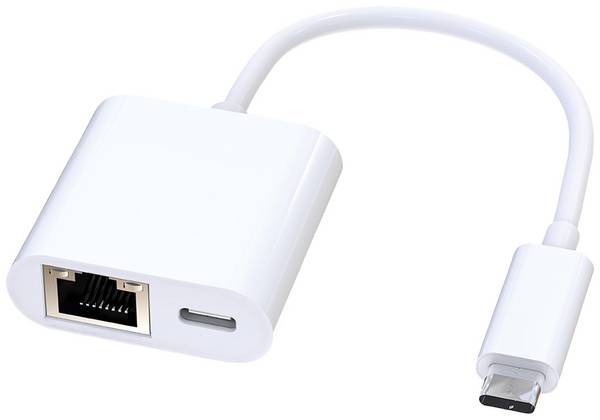 ROLINE USB-C zu Gigabit Ethernet Konverter, PD Port, 100W