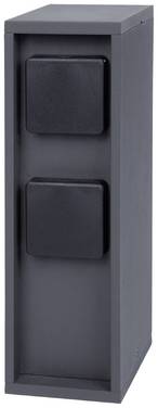 BOLD 10616 Gartensteckdose 4fach Anthrazit ohne Kabel