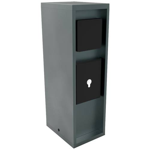 Thumbnail - BOLD 10620 Gartensteckdose 3fach Anthrazit ohne Kabel, mit Schalter, mit Timer, per App steuerbar, programmierbar