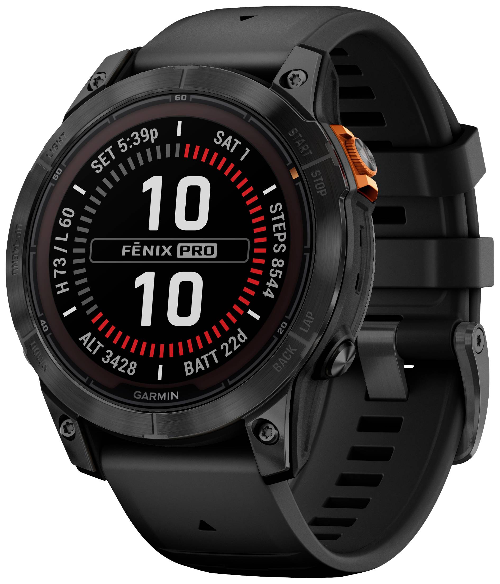 GARMIN fenix7 Pro Solar - GPS-Smartwatch (125 - 208 mm, Silikon, Schwarz/Schiefergrau) (010-02777-01