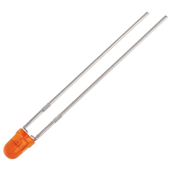 Kingbright LED bedrahtet Orange Rund 3 mm 30 mcd 40 ° 25 mA 2.05 V Piece