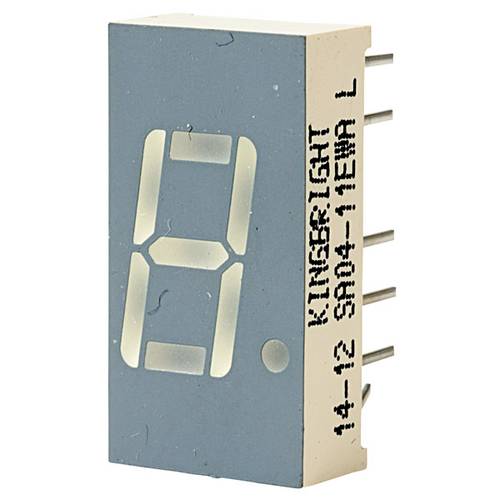 Kingbright 7-Segment-Anzeige Rot 2 V SA04-11EWA