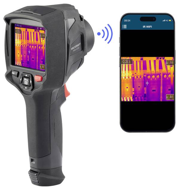 VOLTCRAFT WB-430 Wärmebildkamera  -20 bis 650 °C 384 x 288 Pixel 50 Hz integrierte Digitalkamera, Touchscreen, WiFi, 2m fallsicher
