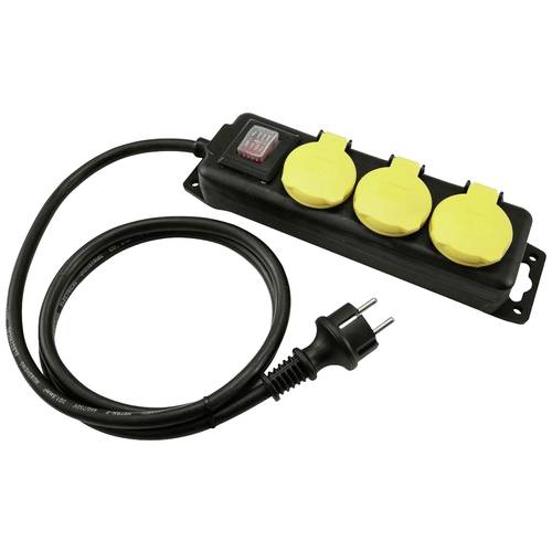 Eurolite 30240117 Steckdosenleiste mit Schalter Schwarz, Gelb Schutzkontakt 1 St.