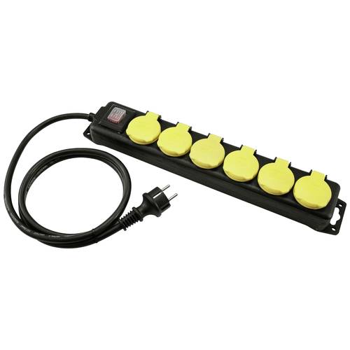 Eurolite 30240156 Steckdosenleiste mit Schalter Schwarz, Gelb Schutzkontakt 1 St.