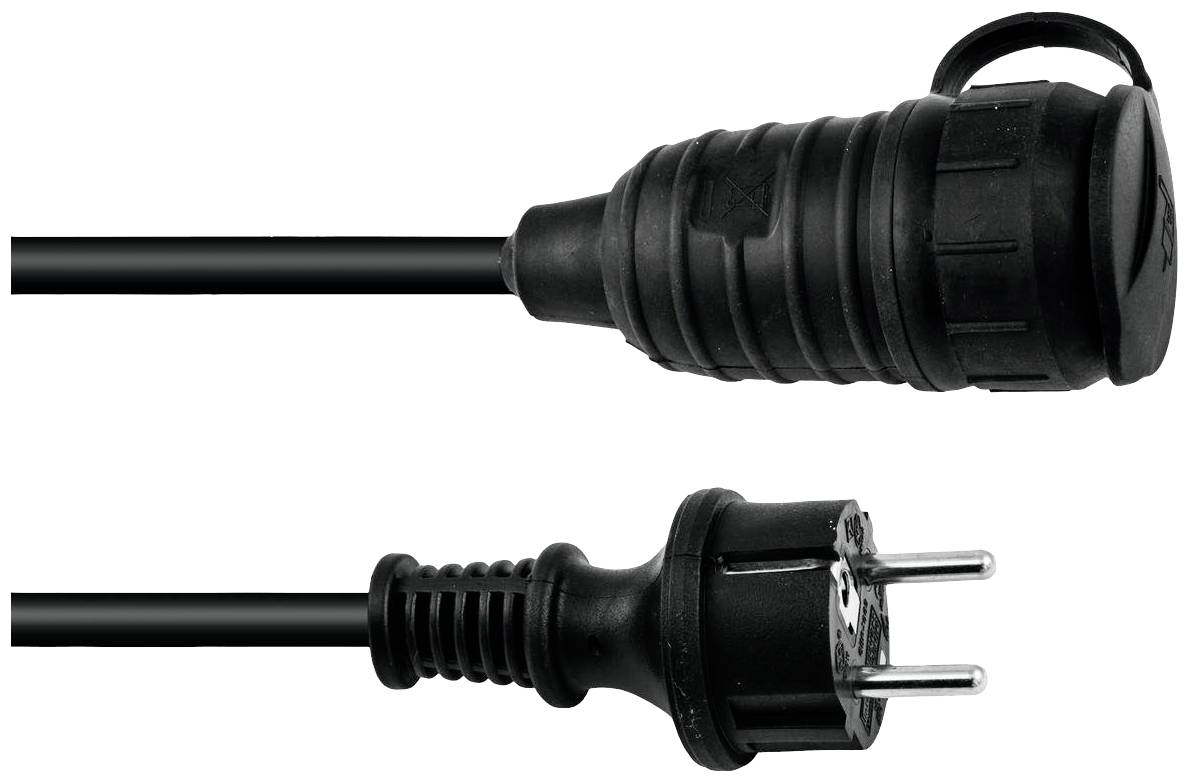 Eurolite 30245695 Strom Verlängerungskabel 16 A Schwarz 3 m H07RN-F 3G 1,5 mm²