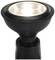 LED-Lampe mit schwarzem Gehäuse, leuchtet hell. Geeignet für energieeffiziente Beleuchtung.