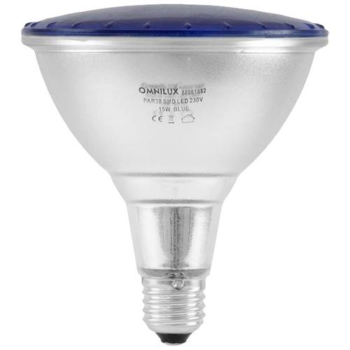 Omnilux 88081882 LED E27 15 W Blau (Ø x L) 121 mm x 135 mm 1 St.