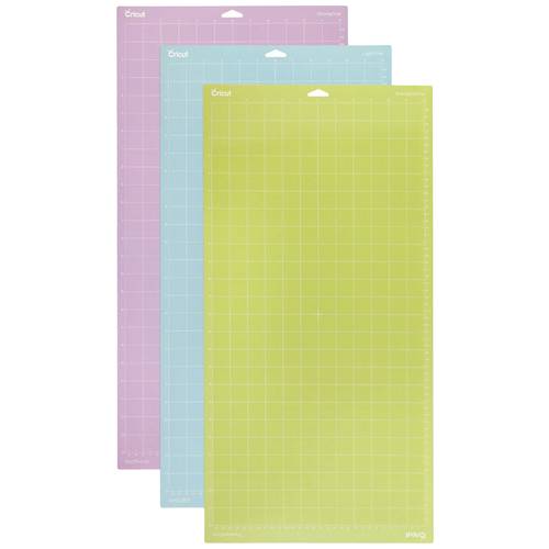 Cricut Explore/Maker LightGrip/StandardGrip/StrongGrip (30.5 x 61 cm) 3-Pack Schneidematte Lila, Blau, Gelb