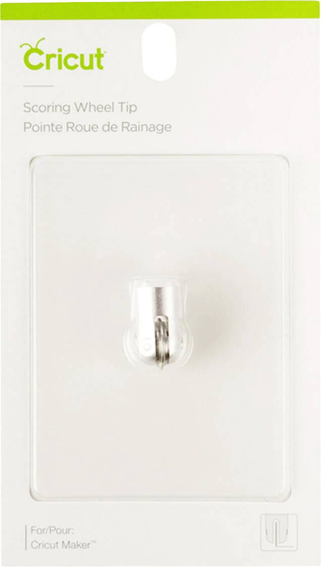 Eine Verpackung mit einer Cricut Rillradspitze. Geeignet für Cricut Maker zum Rillen von Materialien.