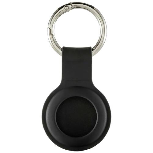 hama 00215626 Schlüsselanhänger Fantastic Feel für Apple AirTag, Silikon-Look, Schwarz