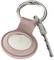 Hackenschlüsselring mit einem Anhänger in einem rosafarbigen Silikonhalter.