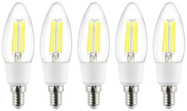 Sygonix SY-5781472 LED EEK A (A - G) E14 2.2 W = 40 W Warmweiß (Ø x H) 35 mm x 110 mm Filament 5 St.