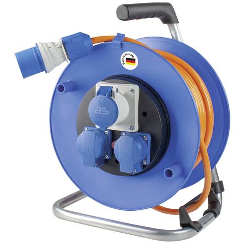 AS Schwabe 10170 Kabeltrommel 25 m Orange CEE-Stecker 16 A 3polig