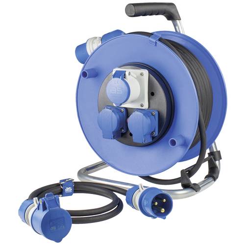 AS Schwabe 19703 Kabeltrommel 25 m Schwarz CEE-Stecker 16 A 3polig