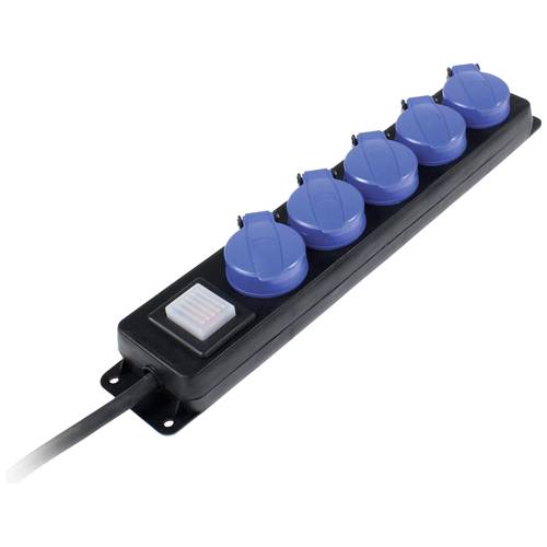 AS Schwabe 38631 Steckdosenleiste mit Schalter Schwarz Schutzkontakt 1 St.