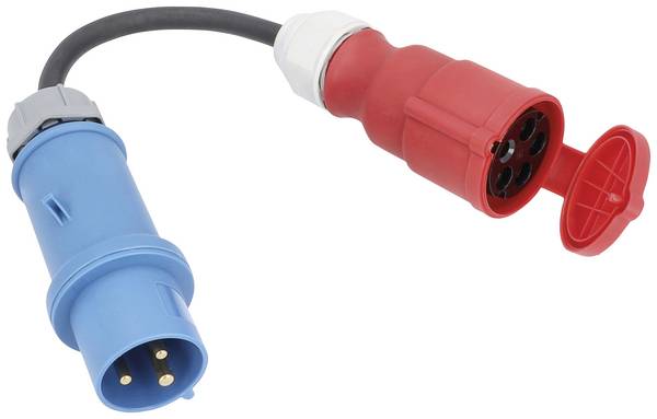 AS Schwabe 61375 Strom Adapterkabel  32 A Schwarz 0.3 m H07RN-F 3G 6 mm²