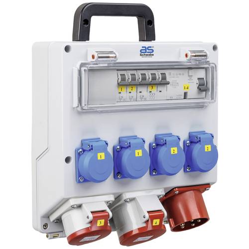 AS Schwabe CEE Stromverteiler FIXO 4 61512 400 V 32 A