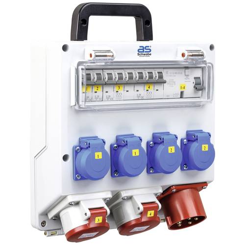 AS Schwabe CEE Stromverteiler FIXO 3 61517 400 V 16 A