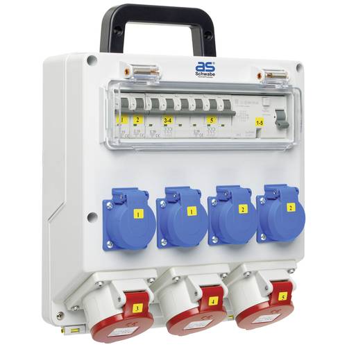 AS Schwabe CEE Stromverteiler FIXO 10D 61518 400 V 16 A