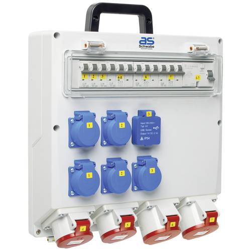 AS Schwabe CEE Stromverteiler FIXO 15D 61526 400 V 32 A