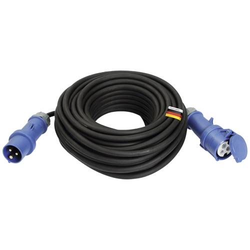 AS Schwabe 63282 Strom Verlängerungskabel 32 A Schwarz 25 m H07RN-F 3G 6 mm²