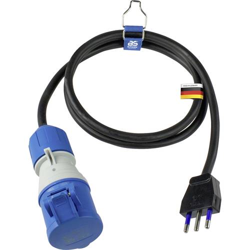 AS Schwabe 360486 Strom Anschlusskabel 16 A Schwarz 1.5 m H07RN-F 3G 2,5 mm²