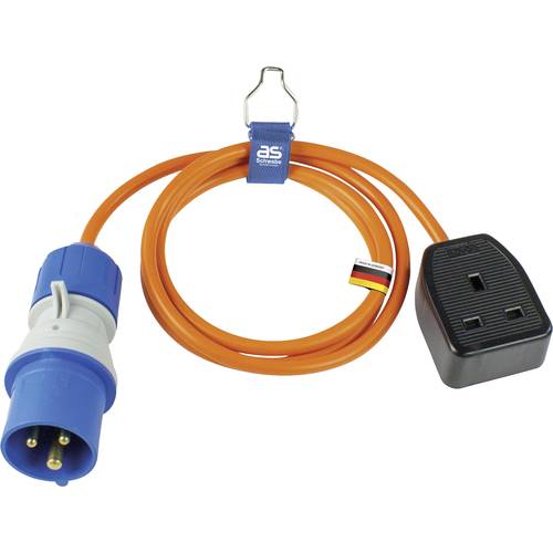 AS Schwabe 660488 Strom Adapterkabel 16 A Orange 1.5 m H05VV-F 3G 1,5 mm²