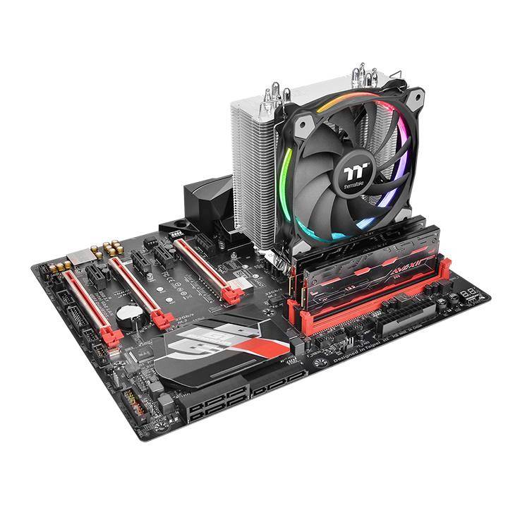 Thermaltake Riing Silent 12 RGB - Sync Edition - Prozessor-Luftkühler - (für: LGA775, LGA1156, AM2, AM2+, LGA1366, AM3,-12