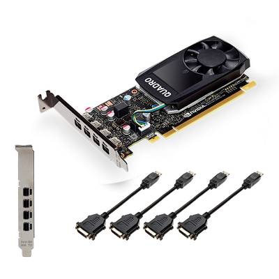 PNY Grafikkarte Nvidia Quadro P1000   4 GB GDDR5-RAM PCIe x16  PCIe 3.0 x16, DisplayPort, Mini DisplayPort Low Profile