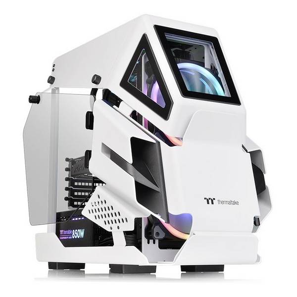 Thermaltake AH T200 Snow Micro-Tower PC-Gehäuse Weiß Seitenfenster