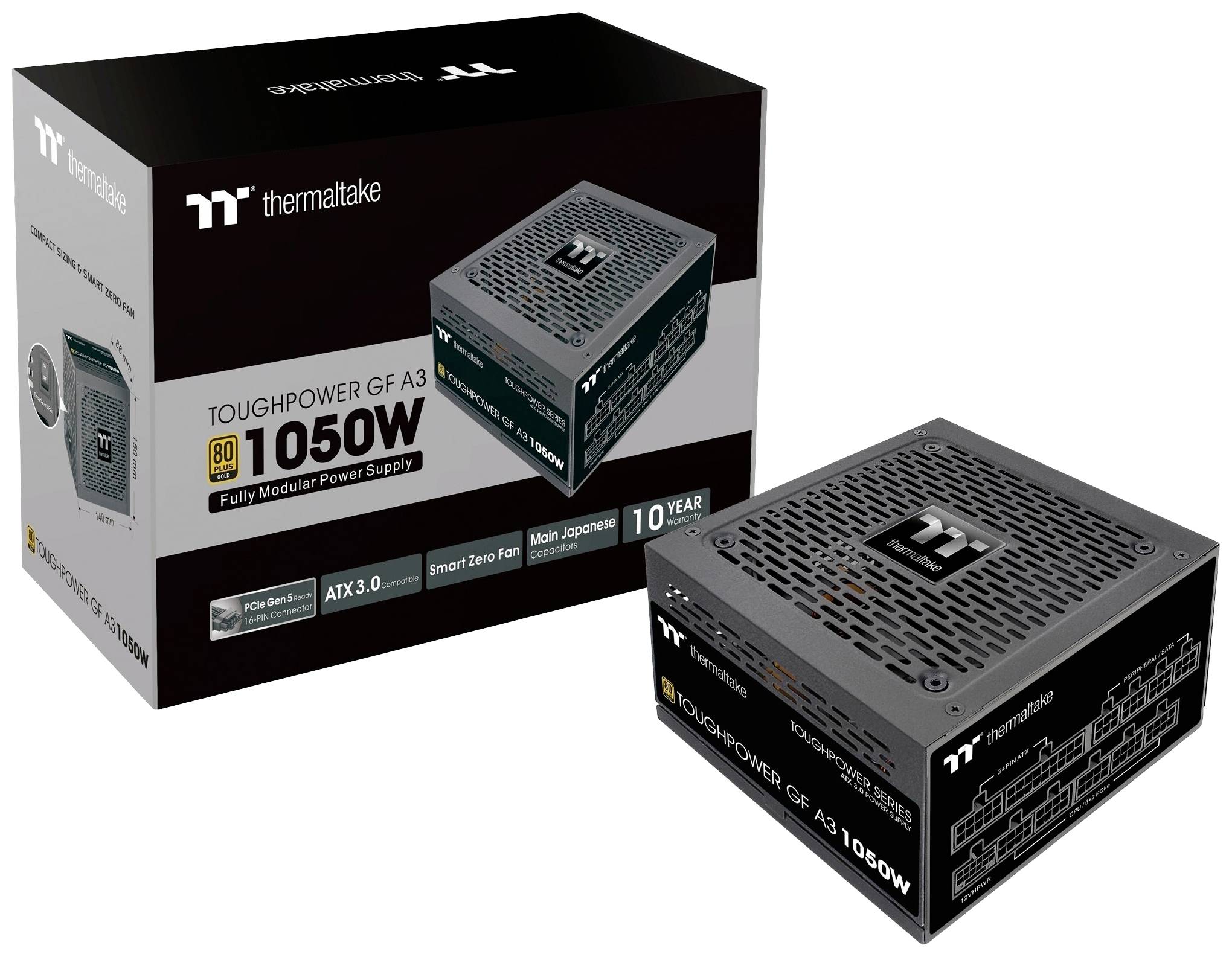 Thumbnail - Thermaltake Toughpower GF A3 1050W PC Netzteil 1050 W ATX 3.0, PCIe Gen 5.0 80PLUS® Gold