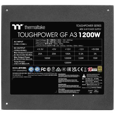 Thermaltake Toughpower GF A3 1200W PC Netzteil 1200 W ATX 3.0, PCIe Gen 5.0 80PLUS® Gold-5
