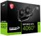 'Verpackung einer Grafikkarte mit der Bezeichnung MSI GeForce RTX 4060 Ti Ventus 2X Black, 8 GB GDDR6, OC Edition, DLSS 3, Ray Tracing.'