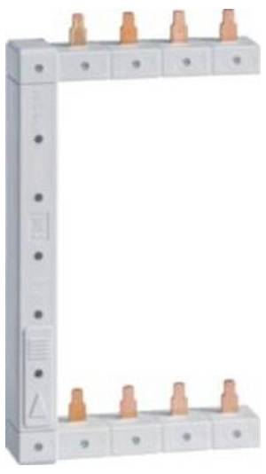 Hager KCF663S Phasenschiene senkr. 63A links/r.s (sym.)L1L2L3N zu L1L2L3N 125mm Phasenschiene 1 St.-0