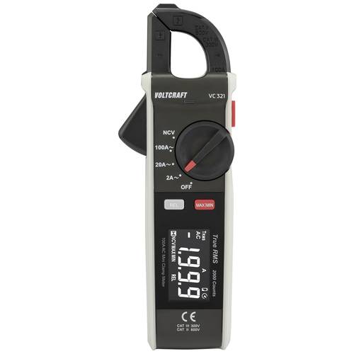 VOLTCRAFT VC-321 Stromzange CAT II 600 V, CAT III 300 V Anzeige (Counts): 2000