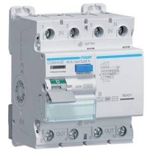 Thumbnail - Hager CDB640E CDB640E FI-Schutzschalter 40 A 230 V, 400 V