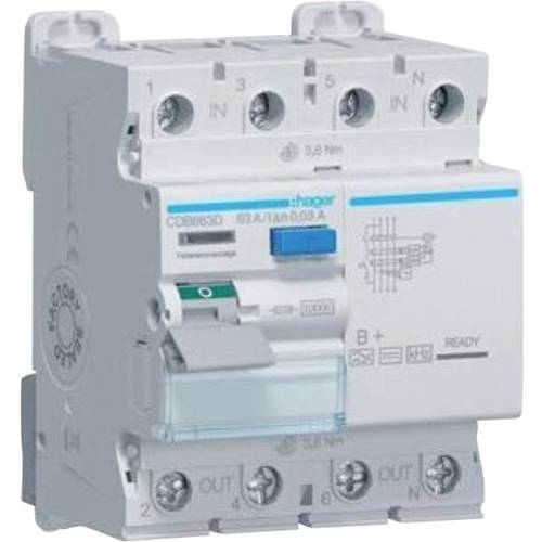 Thumbnail - Hager CDB663D CDB663D FI-Schutzschalter 63 A 230 V, 400 V
