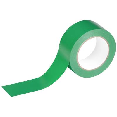 Grünes Klebeband, teilweise abgerollt, auf weißem Hintergrund.