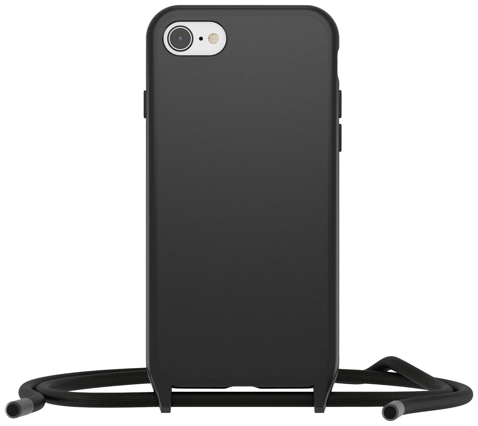 OTTER PRODUCTS OtterBox React Necklace Hülle für iPhone SE (3rd/2nd gen)/8/7 schwarz Ultradünne und