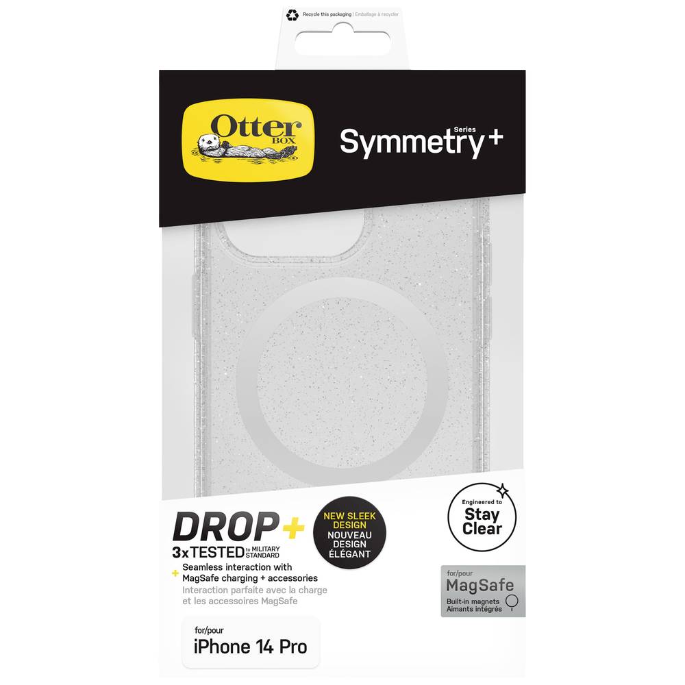 Otterbox - Symmetry Plus Clear hoesje - Geschikt voor de iPhone 14 Pro - Transparant/glitter