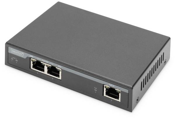 DIGITUS - 2-Port Gigabit 4PPoE Extender, 802.3at, 60 W