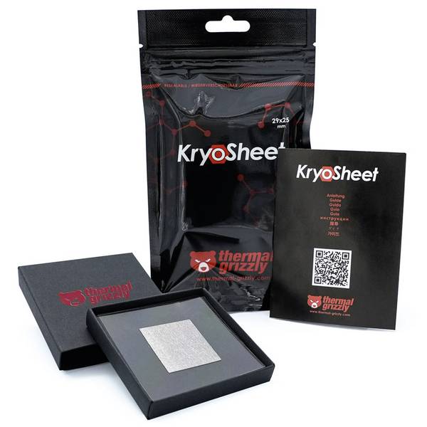 Thermal Grizzly KryoSheet KryoSheet Wärmeleitpad 0.2 mm (L x B) 25 mm x 29 mm