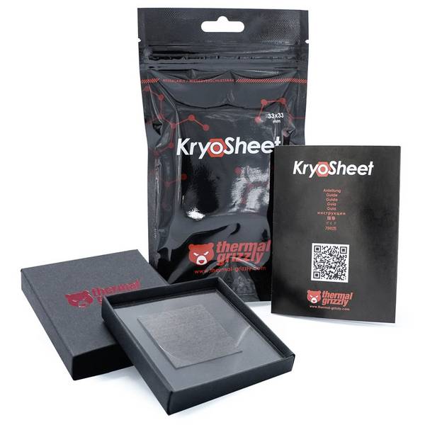 Thermal Grizzly KryoSheet KryoSheet Wärmeleitpad  0.2 mm  (L x B) 33 mm x 33 mm