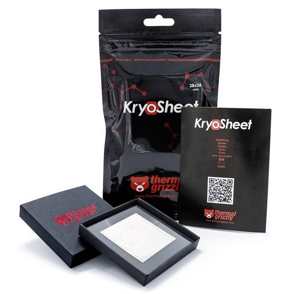 Thermal Grizzly KryoSheet KryoSheet Wärmeleitpad 0.2 mm (L x B) 38 mm x 38 mm