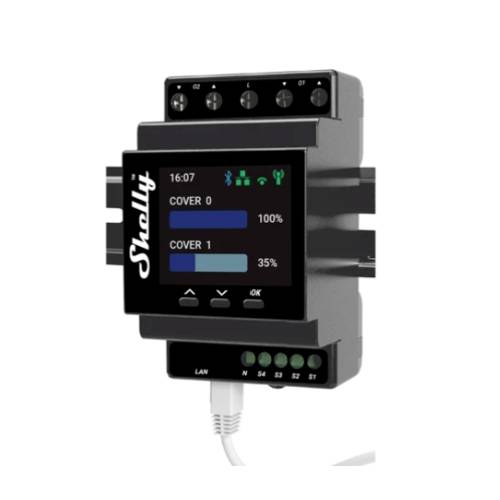 Thumbnail - Shelly Shelly Pro Dual Cover PM Controller Bluetooth, Wi-Fi