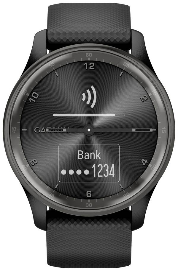 Garmin VIVOMOVE TREND Smartwatch Schwarz, Schiefer-Grau